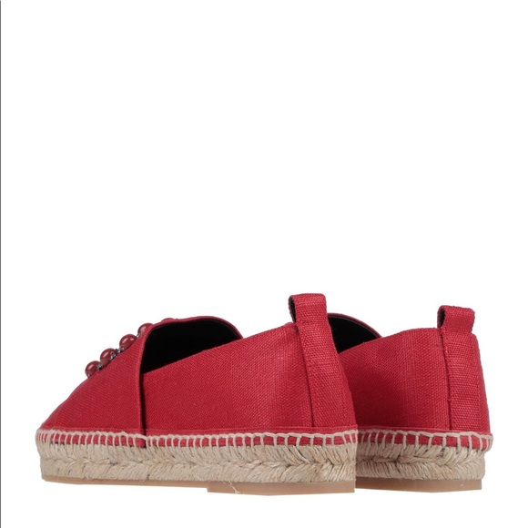SOLD!! Roger Vivier Canvas rhinestones Espadrilles in Red - Picture 3 of 11